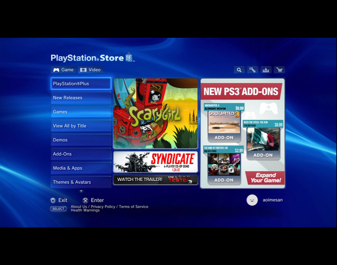 Playstation Network Store | Uncharted 3 Icon | Feature