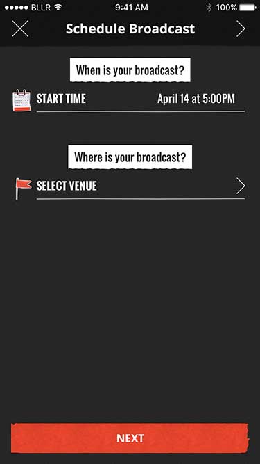 BallerTV Schedule Broadcast Screen